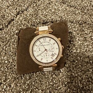 Used Michael Kors White & Gold Watch